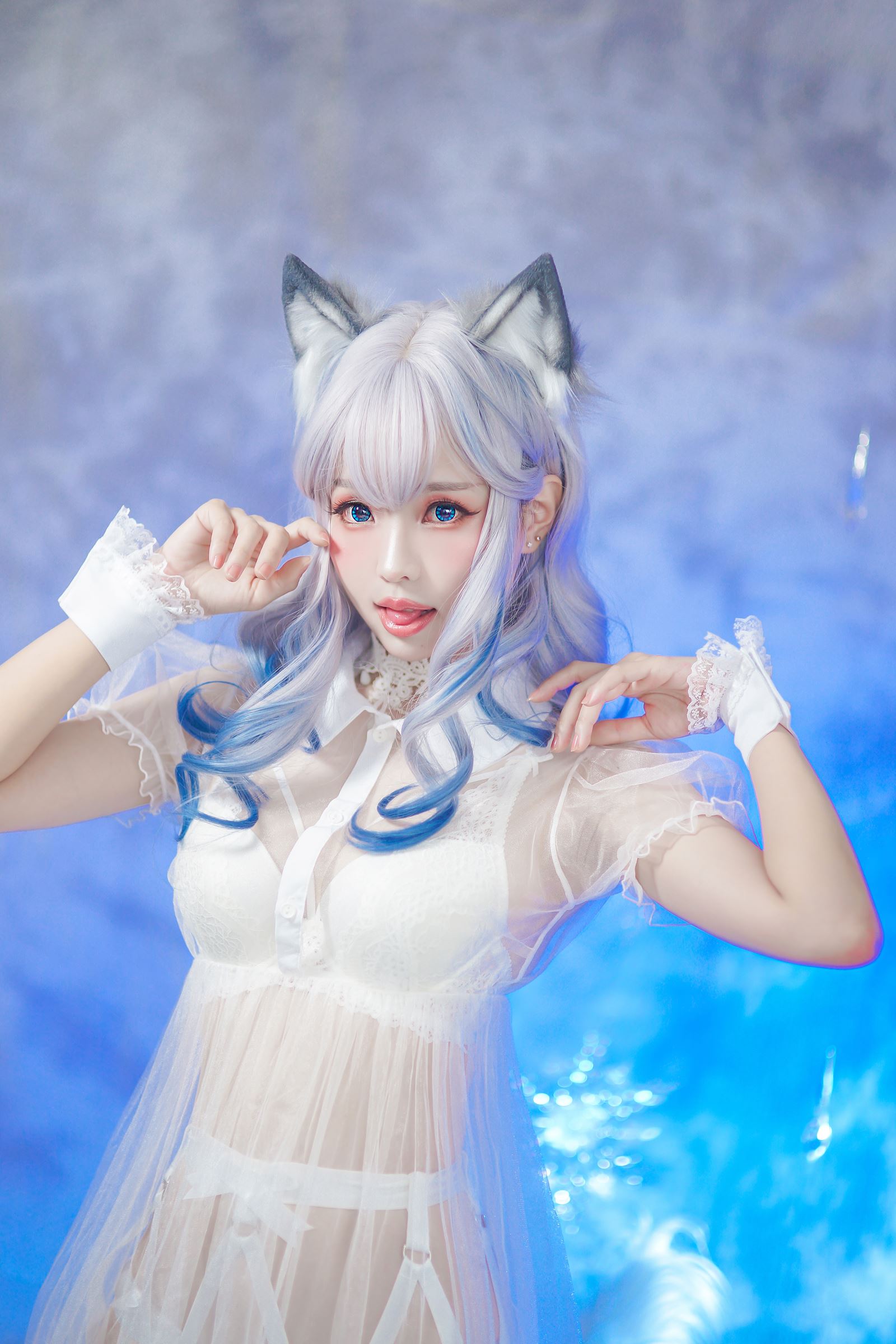 ElyEE seed - NO.043 cat ear White ribbon(26)